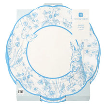 Load image into Gallery viewer, Playful Pierre Blue & White Scalloped Paper Plates (10 Pack)