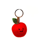 Load image into Gallery viewer, Felt Keychain - Red Apple Keyring
