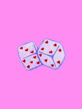 Load image into Gallery viewer, Pink Dice with Hearts Rug