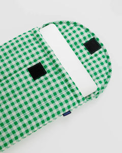 Baggu - Puffy Laptop Sleeve 13/14" Green Gingham