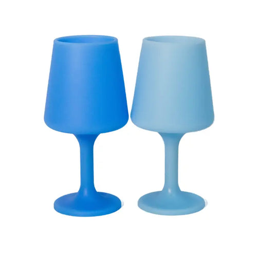 Porter Green Unbreakable Silicone Wine Glass Sky & Kingfisher