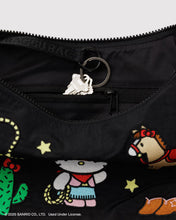 Load image into Gallery viewer, Baggu Medium Nylon Crescent Bag Embroidered Hello Kitty Western