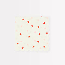 Load image into Gallery viewer, Heart Pattern Small Napkins (Pack 16)