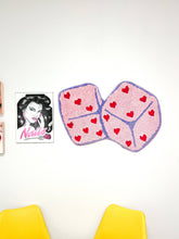 Load image into Gallery viewer, Pink Dice with Hearts Rug