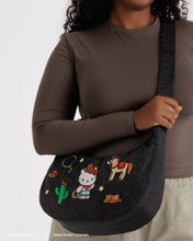 Load image into Gallery viewer, Baggu Medium Nylon Crescent Bag Embroidered Hello Kitty Western