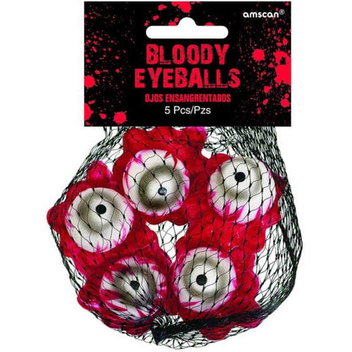 Bloodied Eyeball Decorations (Pack 5)