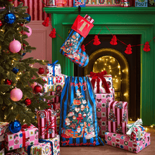 Load image into Gallery viewer, Christmas Tree Candy Stripe Velvet Stocking