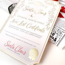 Load image into Gallery viewer, Santa's Nice List Certificate - Gold White