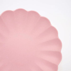 Pink Reusable Bamboo Large Plate (Pack 6)