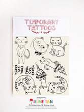 Load image into Gallery viewer, Crazy Cat Lady Temporary Tattoos