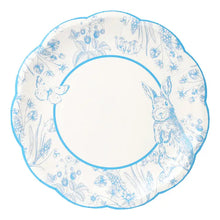 Load image into Gallery viewer, Playful Pierre Blue & White Scalloped Paper Plates (10 Pack)