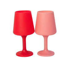Load image into Gallery viewer, Porter Green Unbreakable Silicone Wine Glass Cherry &amp; Blush