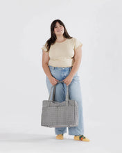 Load image into Gallery viewer, Baggu Cloud Carry On Black + White Gingham