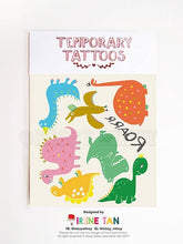 Load image into Gallery viewer, Dinosaur Roar Temporary Tattoos