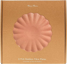 Load image into Gallery viewer, Pink Reusable Bamboo Large Plate (Pack 6)