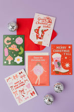 Load image into Gallery viewer, Coquette Bows Christmas Card | Pink Red Bow-tiful Christmas