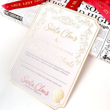 Load image into Gallery viewer, Santa's Nice List Certificate - Gold White