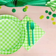 Load image into Gallery viewer, Checkered In The Limelight Napkins Small (Pack 20)