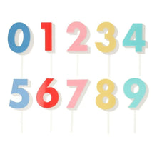 Load image into Gallery viewer, Rainbow Number Acrylic Cake Toppers