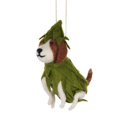 Hanging Decoration Wool Boxer In Elf Suit