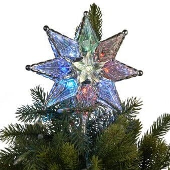 Christmas Star Tree Topper Light Up Coloured Lights