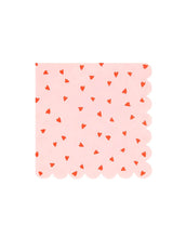 Load image into Gallery viewer, Heart Pattern Large Napkins (Pack 16)