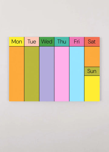 KIOSK Colour Block Weekly Desk Pad
