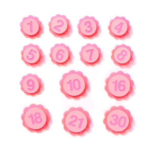 Birthday Badge Neon Pink #40