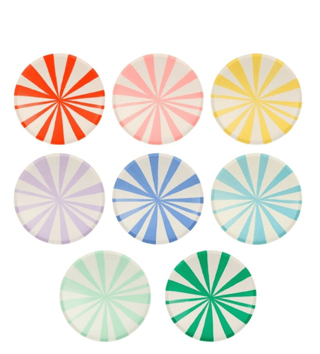 Mixed Stripe Dinner Plates (Pack 8)