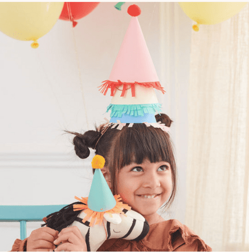 Fringed Party Hats Large (Pack 8)