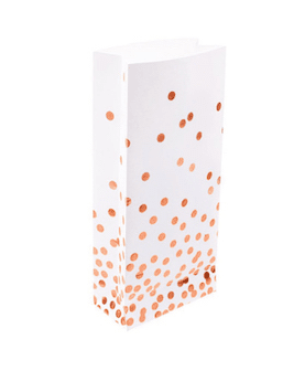 Rose Gold Metallic Confetti Take Home Party Bags (Pack 10)
