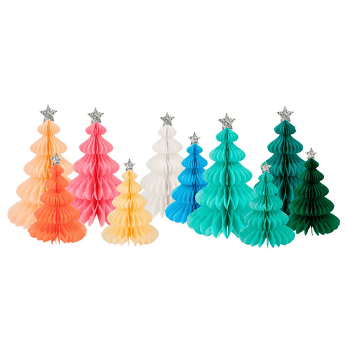 Rainbow Forest Honeycomb Decorations (Pack 10)