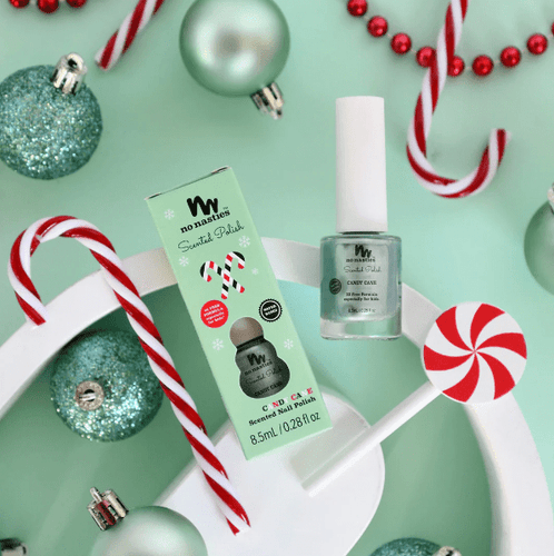 No Nasties Shimmery Scratch Off Candy Cane Scented Nail Polish