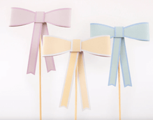 Load image into Gallery viewer, Pastel Bows Cake Toppers (Set 3)