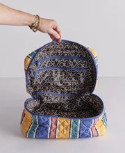 Load image into Gallery viewer, KIP & Co. Pinto Stripe Quilted Cotton Toiletry Case