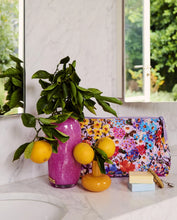 Load image into Gallery viewer, KIP & Co. Forever Floral Lilac Quilted Cotton Toiletry Purse One Size