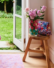 Load image into Gallery viewer, KIP & Co. Forever Floral Lilac Quilted Cotton Toiletry Purse One Size