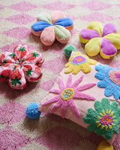 Load image into Gallery viewer, KIP & Co. Rainbow Flowers Tufted Pom Pom Cushion