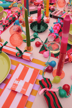 Load image into Gallery viewer, Orange and Blush Pattern Napkins (Set of 2)