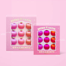 Load image into Gallery viewer, Retro Satin Ornaments Set of 9 Mini