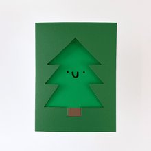 Load image into Gallery viewer, Christmas Tree Card - Die Cut Cards - Cute - Festive - Xmas