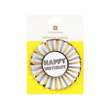 Load image into Gallery viewer, Luxe Gold Happy Birthday Paper Badge
