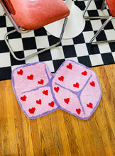 Load image into Gallery viewer, Pink Dice with Hearts Rug