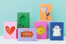 Load image into Gallery viewer, Christmas Tree Card - Die Cut Cards - Cute - Festive - Xmas