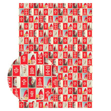 Load image into Gallery viewer, Creepy Santa Mixed Gift Wrapping Paper Set: Folded Flat Wrap