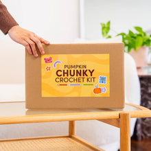 Load image into Gallery viewer, Craft Club Chunky Crochet Kit Pumpkin