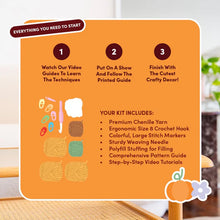 Load image into Gallery viewer, Craft Club Chunky Crochet Kit Pumpkin
