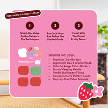 Load image into Gallery viewer, Craft Club Chunky Crochet Kit Strawberry