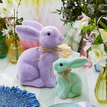 Load image into Gallery viewer, Flocked Lilac Easter Bunny Decoration Medium
