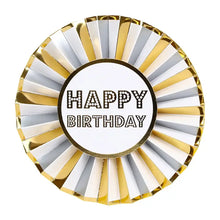 Load image into Gallery viewer, Luxe Gold Happy Birthday Paper Badge